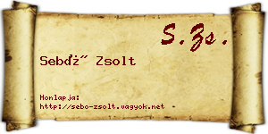 Sebő Zsolt névjegykártya